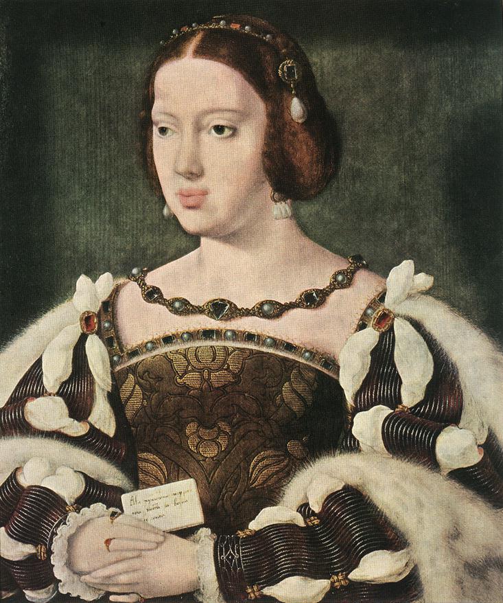 CLEVE, Joos van Portrait of Eleonora, Queen of France  fdg
